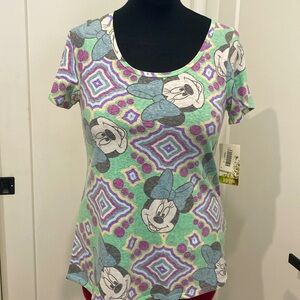 NWT Disneys Minnie Mouse Print , Scoop neck Short Sleeve T |Size Small